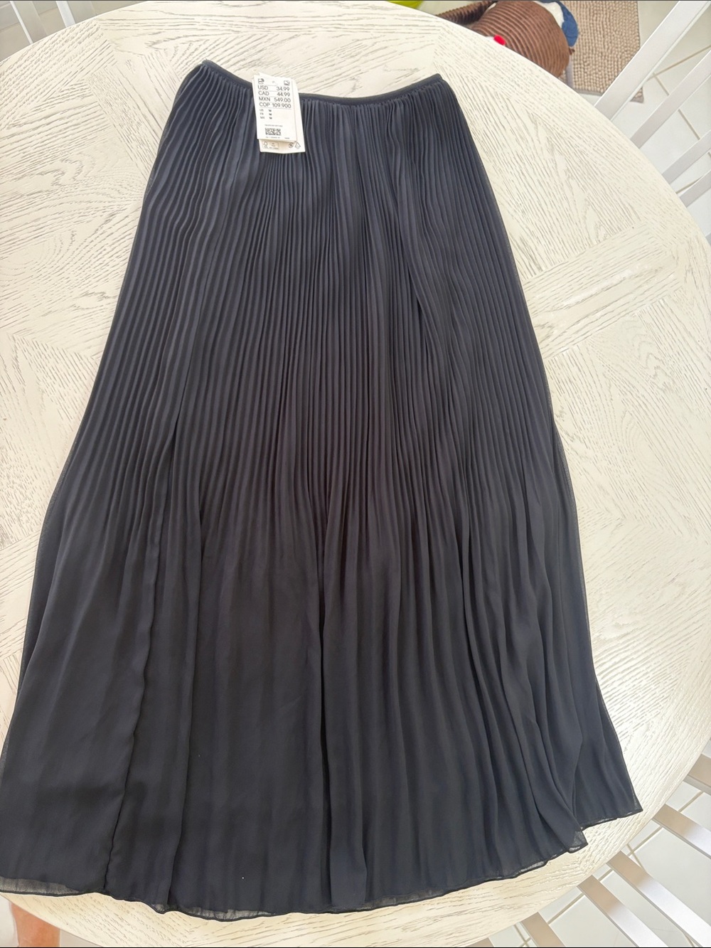 Pleated Black Midi Skirt - H&M